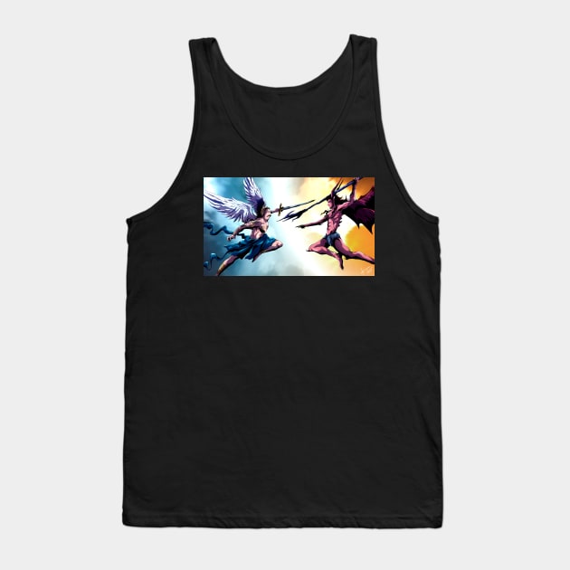 Angel Dandy versus Devil Dandy Tank Top by Tattooeddandyyy70